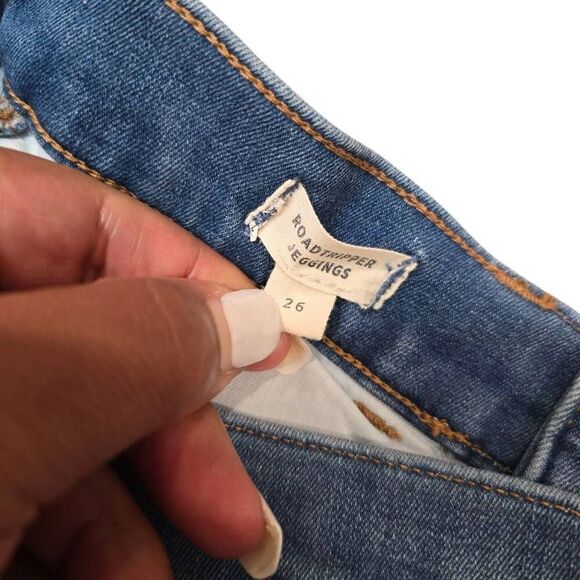 Madewell Roadtripper Jegging Jeans Women's 26 Blue Denim Mid-Rise Ankle Zip - Picture 6 of 7